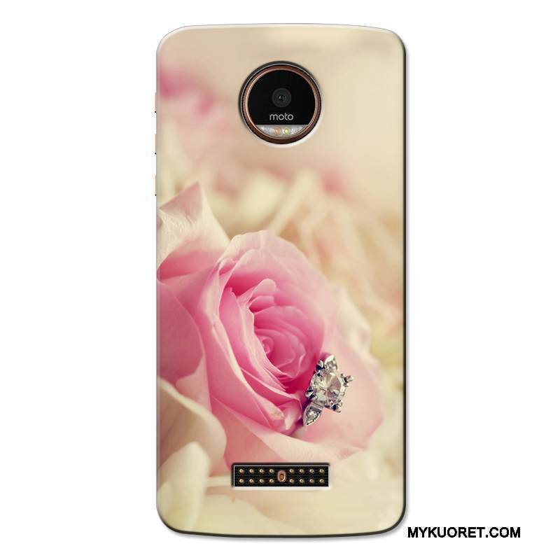 Kuori Moto X4 Pehmeä Neste Läpinäkyvä Valkoinen, Kotelo Moto X4 Sarjakuva