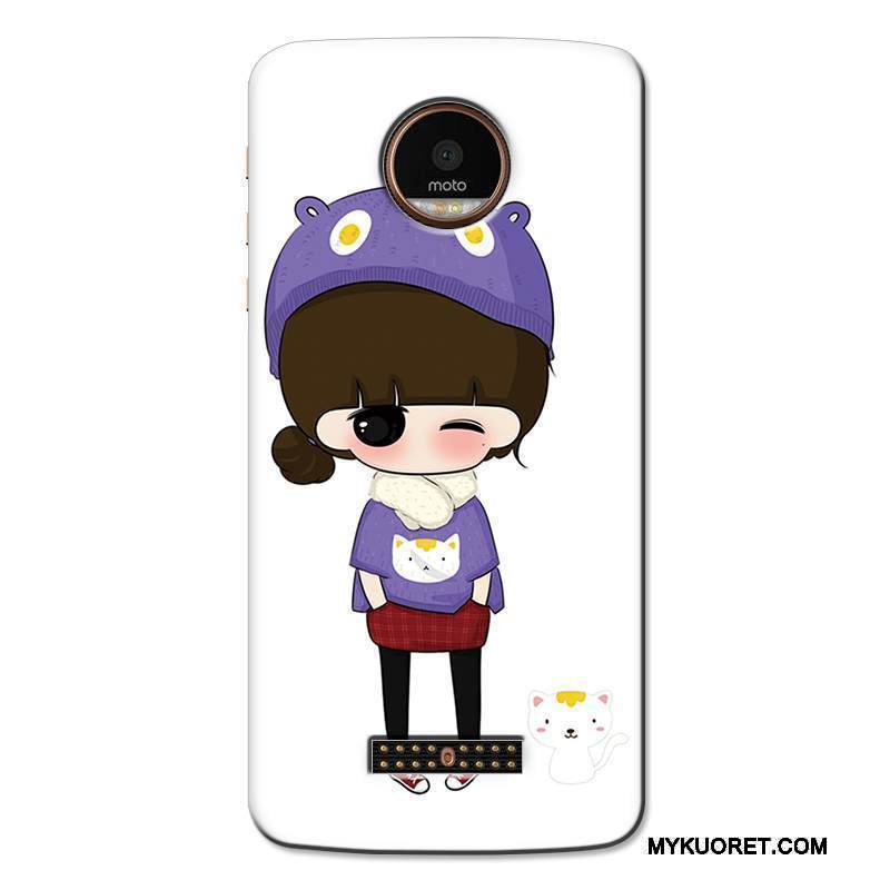 Kuori Moto X4 Pehmeä Neste Läpinäkyvä Valkoinen, Kotelo Moto X4 Sarjakuva