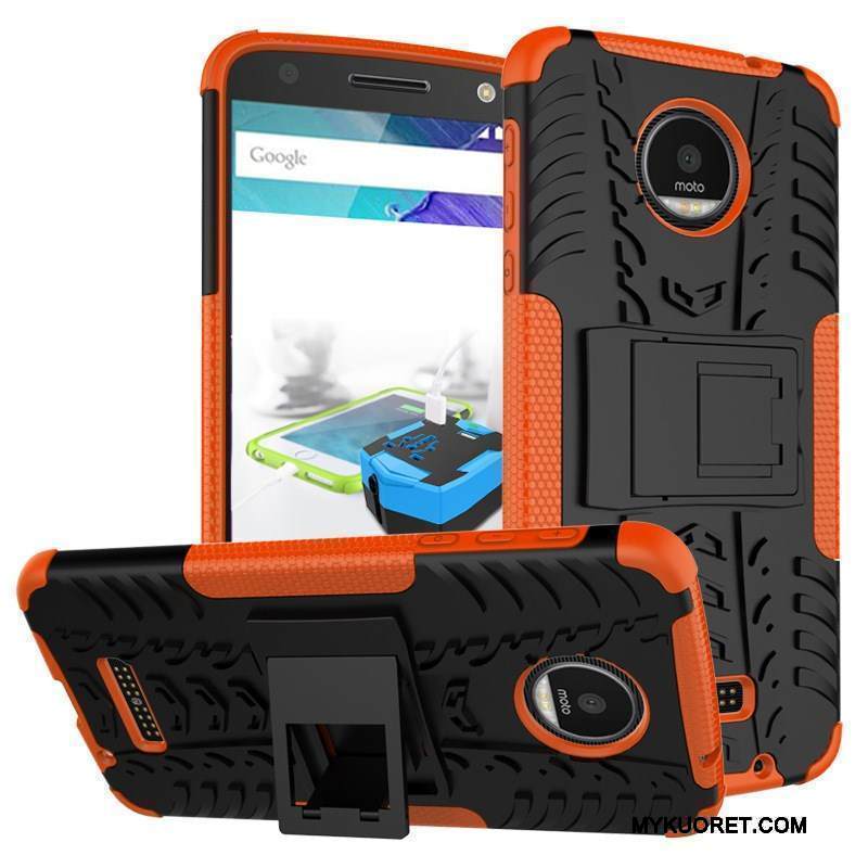 Kuori Moto X4 Tuki Puhelimen Kuoret Kukkakuvio, Kotelo Moto X4 Suojaus Murtumaton Punainen