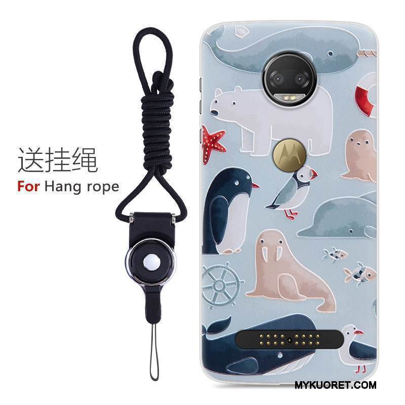 Kuori Moto Z 2018 Laukut Puhelimen Kuoret Murtumaton, Kotelo Moto Z 2018 Sarjakuva Keltainen