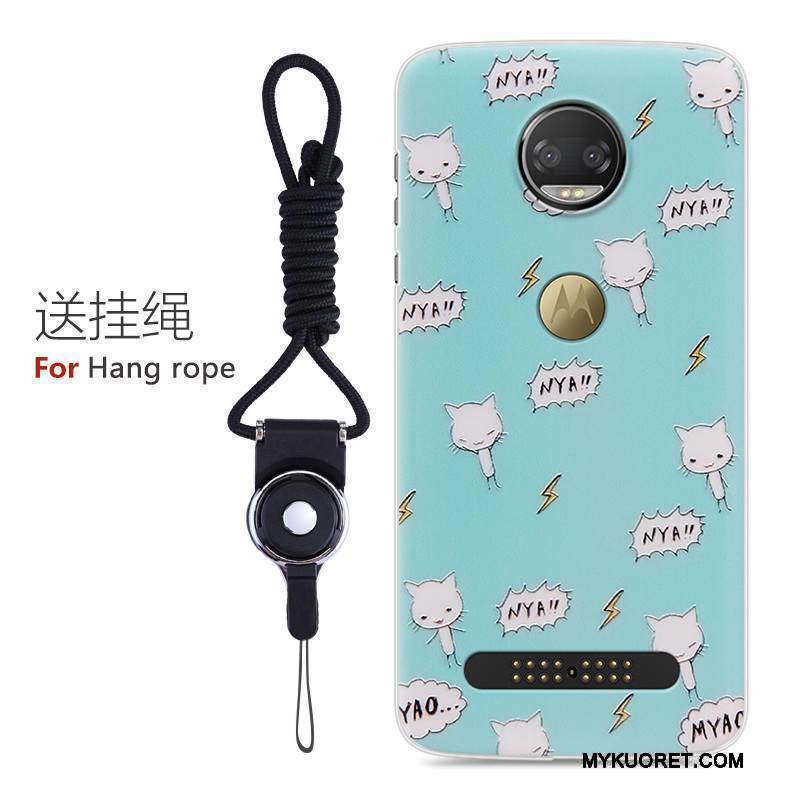 Kuori Moto Z 2018 Laukut Puhelimen Kuoret Murtumaton, Kotelo Moto Z 2018 Sarjakuva Keltainen