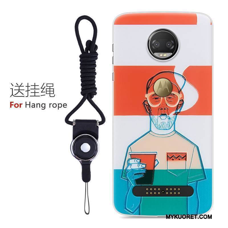 Kuori Moto Z 2018 Laukut Puhelimen Kuoret Murtumaton, Kotelo Moto Z 2018 Sarjakuva Keltainen