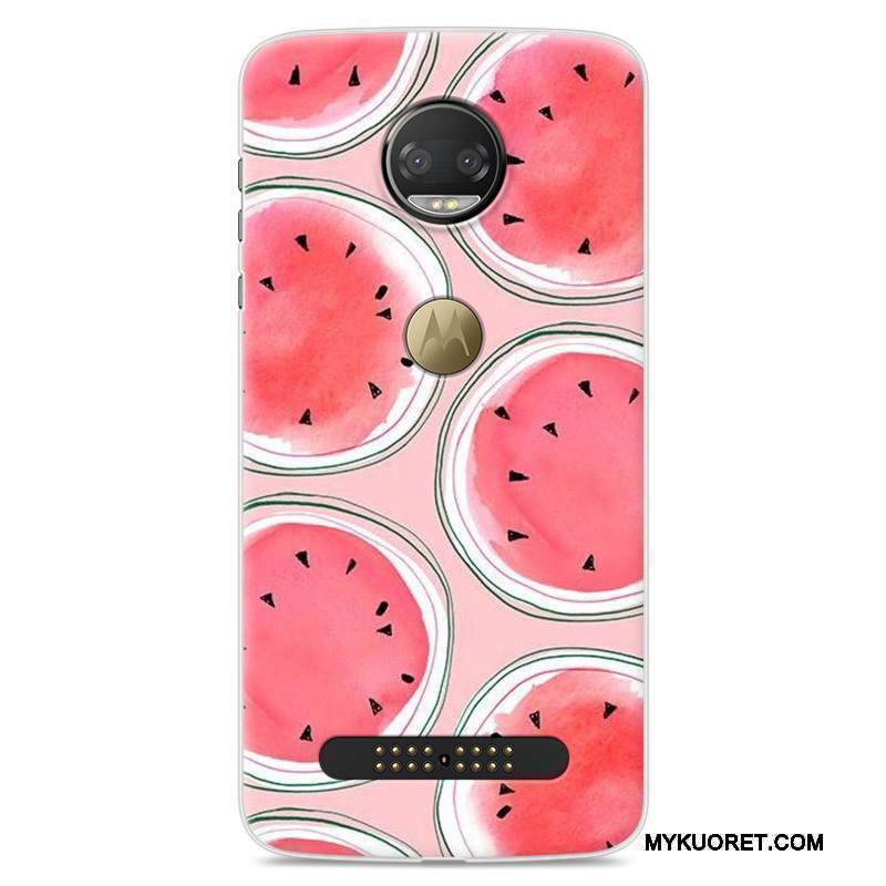 Kuori Moto Z 2018 Laukut Punainen Puhelimen Kuoret, Kotelo Moto Z 2018 Sarjakuva Murtumaton