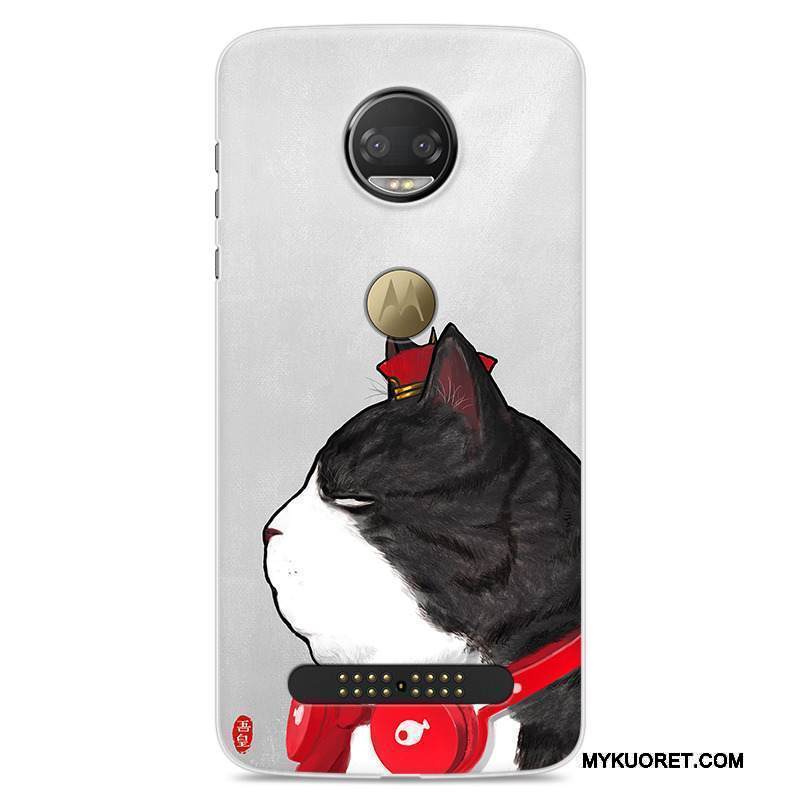 Kuori Moto Z 2018 Maalaus Murtumaton Trendi, Kotelo Moto Z 2018 Pehmeä Neste Rakastunut Keltainen