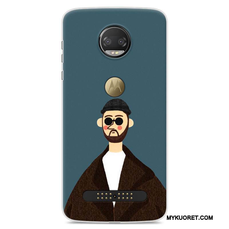 Kuori Moto Z 2018 Maalaus Murtumaton Trendi, Kotelo Moto Z 2018 Pehmeä Neste Rakastunut Keltainen