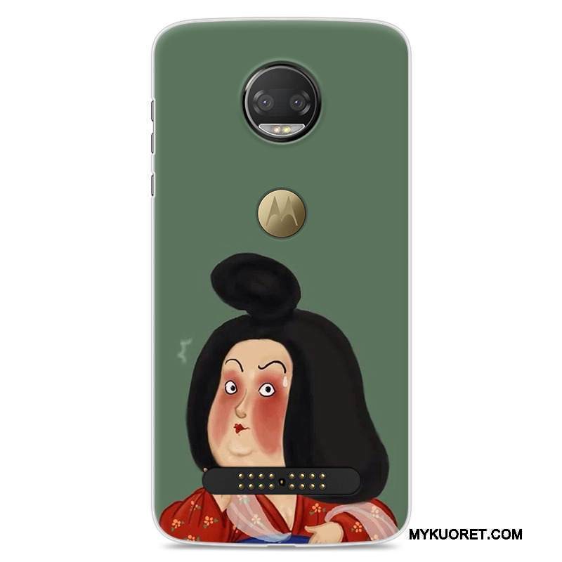 Kuori Moto Z 2018 Maalaus Murtumaton Trendi, Kotelo Moto Z 2018 Pehmeä Neste Rakastunut Keltainen