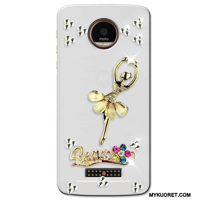 Kuori Moto Z Monivärinen Läpinäkyvä Puhelimen Kuoret, Kotelo Moto Z Strassi Murtumaton
