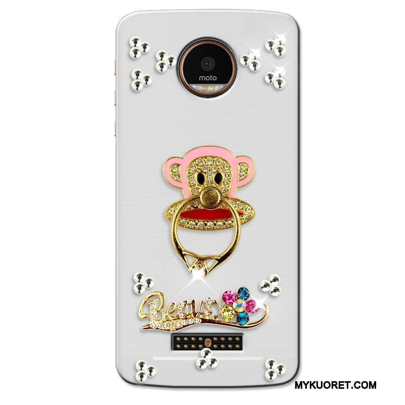 Kuori Moto Z Monivärinen Läpinäkyvä Puhelimen Kuoret, Kotelo Moto Z Strassi Murtumaton