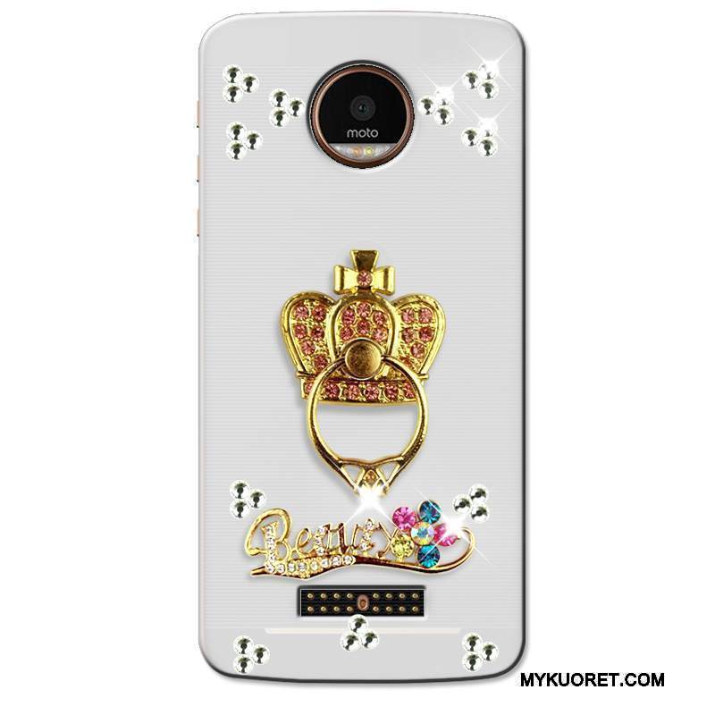 Kuori Moto Z Monivärinen Läpinäkyvä Puhelimen Kuoret, Kotelo Moto Z Strassi Murtumaton