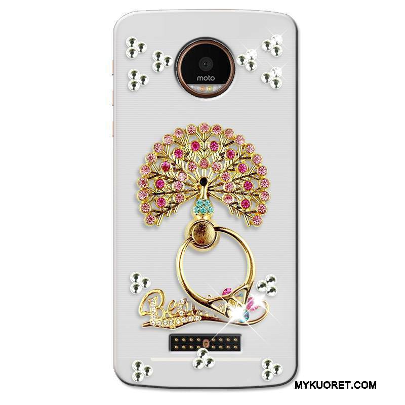 Kuori Moto Z Monivärinen Läpinäkyvä Puhelimen Kuoret, Kotelo Moto Z Strassi Murtumaton