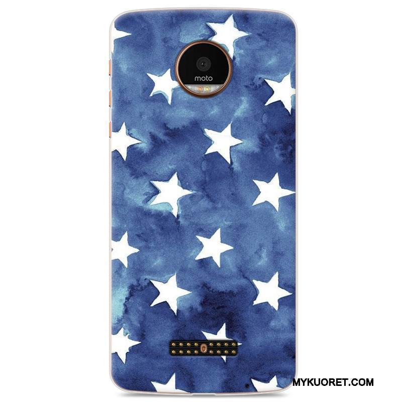 Kuori Moto Z Pehmeä Neste Persoonallisuus Läpinäkyvä, Kotelo Moto Z Maalaus Puhelimen Kuoret Violetti