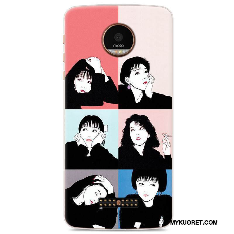 Kuori Moto Z Pehmeä Neste Vaalean Rakastunut, Kotelo Moto Z Laukut Vihreä Murtumaton