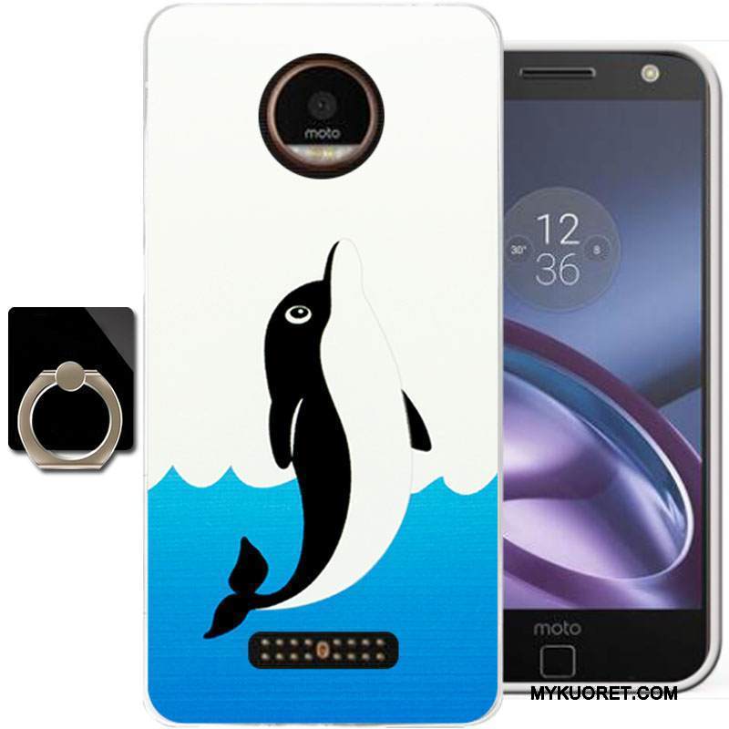 Kuori Moto Z Pehmeä Neste Vihreä Persoonallisuus, Kotelo Moto Z Maalaus Murtumaton Puhelimen Kuoret