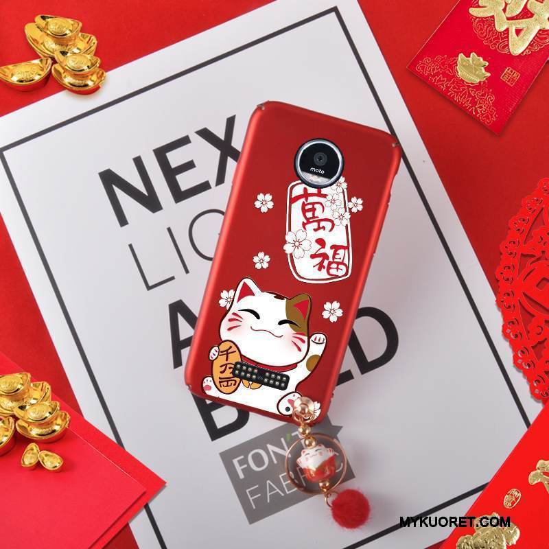 Kuori Moto Z Play Festivaali Rikkaus, Kotelo Moto Z Play Pesty Suede Punainen