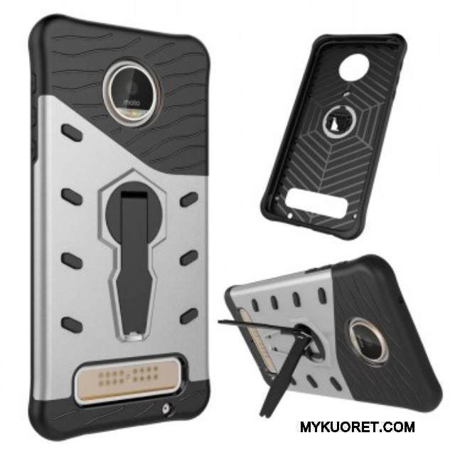 Kuori Moto Z Play Laukut Harmaa Puhelimen Kuoret, Kotelo Moto Z Play Suojaus Murtumaton