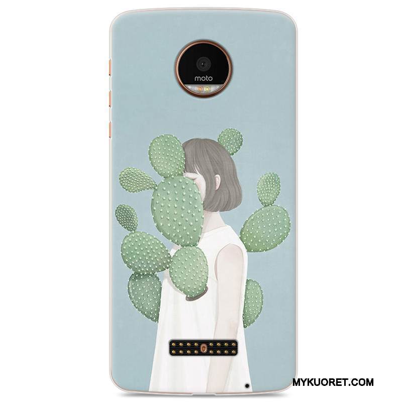 Kuori Moto Z Play Pehmeä Neste Vaaleansininen Puhelimen Kuoret, Kotelo Moto Z Play Suojaus Murtumaton