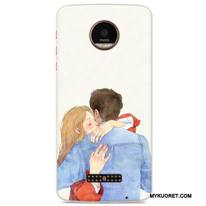 Kuori Moto Z Play Pehmeä Neste Vaaleansininen Puhelimen Kuoret, Kotelo Moto Z Play Suojaus Murtumaton