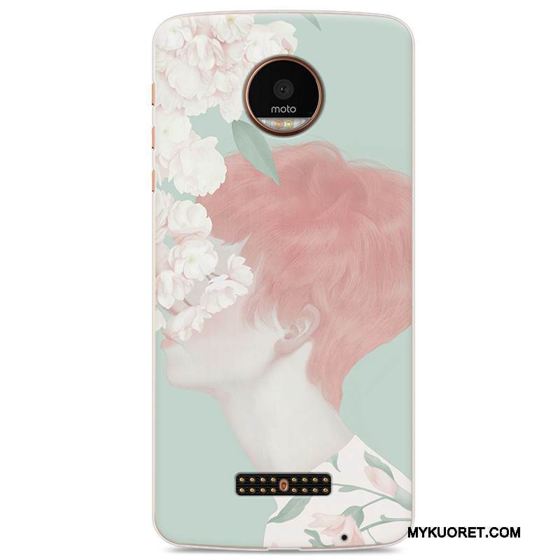 Kuori Moto Z Play Pehmeä Neste Vaaleansininen Puhelimen Kuoret, Kotelo Moto Z Play Suojaus Murtumaton