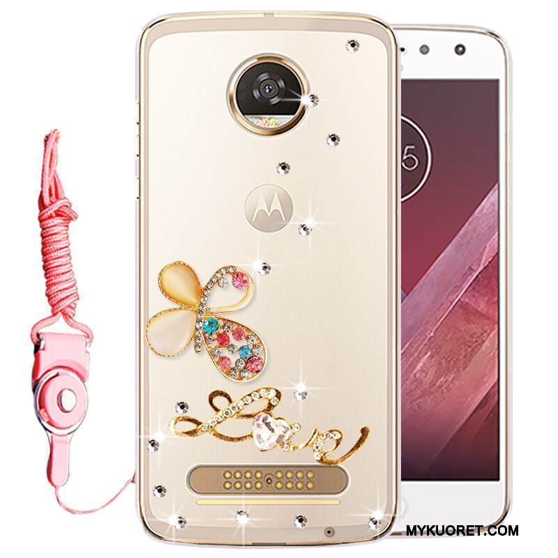 Kuori Moto Z Play Strassi Murtumaton Puhelimen Kuoret, Kotelo Moto Z Play Silikoni Kulta