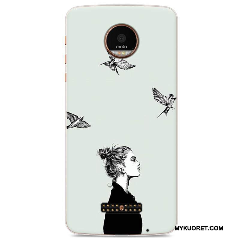 Kuori Moto Z Play Suojaus Vihreä Rakastunut, Kotelo Moto Z Play Pehmeä Neste Vaalean Puhelimen Kuoret