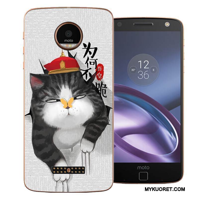Kuori Moto Z Sarjakuva Kova Valkoinen, Kotelo Moto Z Suojaus Puhelimen Kuoret Uusi