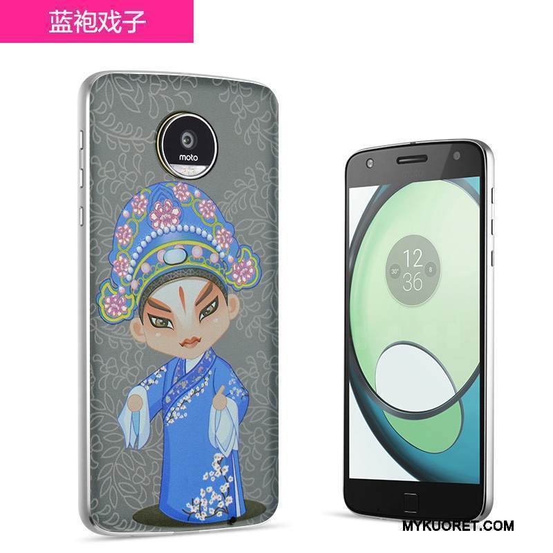 Kuori Moto Z Sininen Valkoinen, Kotelo Moto Z Puhelimen Kuoret Takakansi