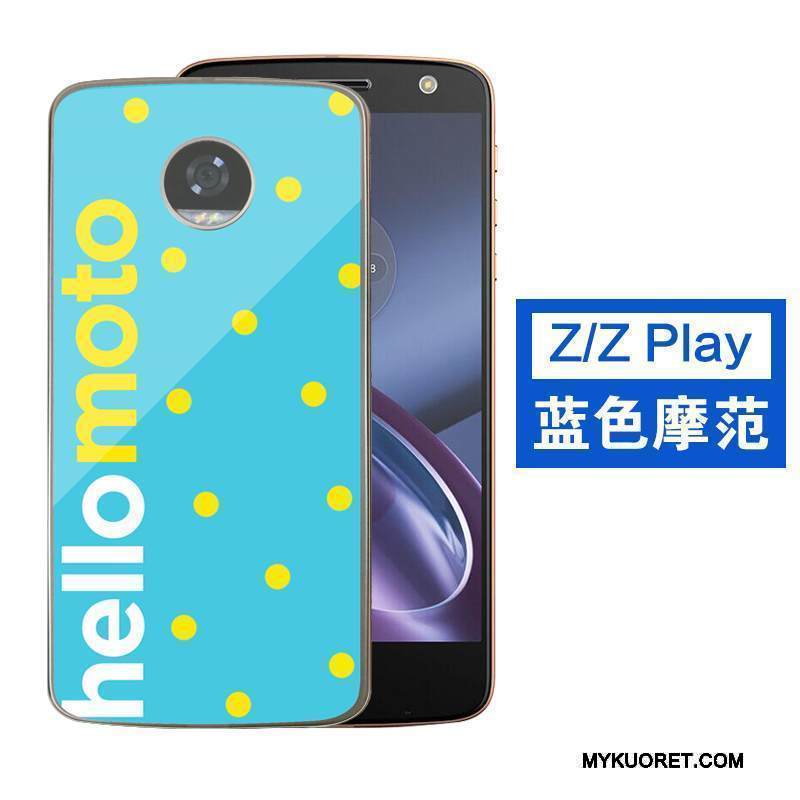 Kuori Moto Z Sininen Valkoinen, Kotelo Moto Z Puhelimen Kuoret Takakansi