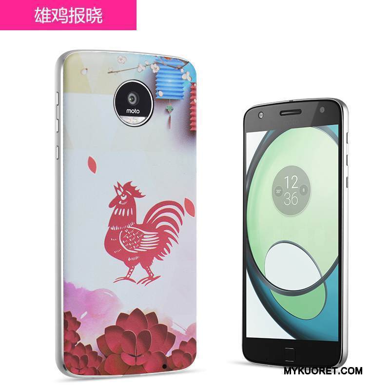 Kuori Moto Z Sininen Valkoinen, Kotelo Moto Z Puhelimen Kuoret Takakansi