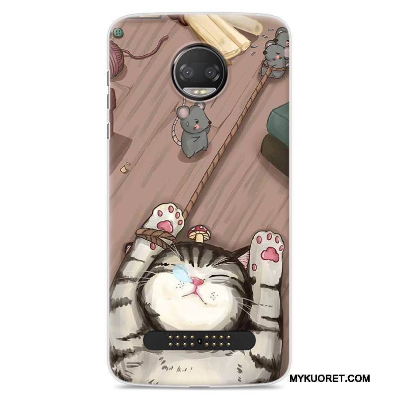 Kuori Moto Z2 Force Edition Laukut Puhelimen Kuoret Violetti, Kotelo Moto Z2 Force Edition Pehmeä Neste