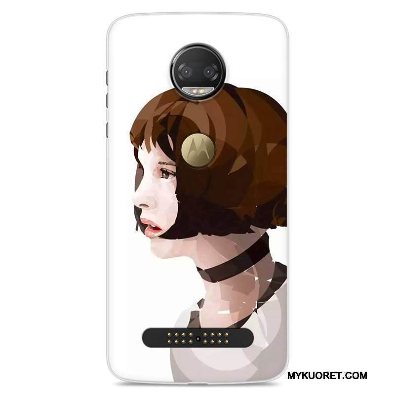 Kuori Moto Z2 Force Edition Maalaus Rakastunut Murtumaton, Kotelo Moto Z2 Force Edition Pehmeä Neste Keltainen Puhelimen Kuoret