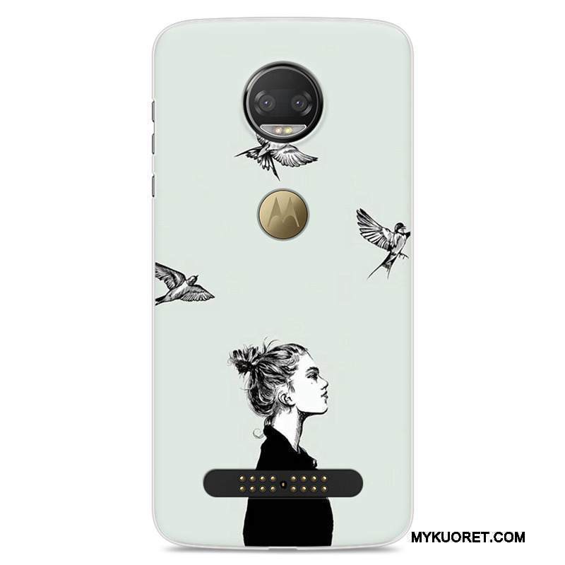 Kuori Moto Z2 Force Edition Maalaus Rakastunut Murtumaton, Kotelo Moto Z2 Force Edition Pehmeä Neste Keltainen Puhelimen Kuoret