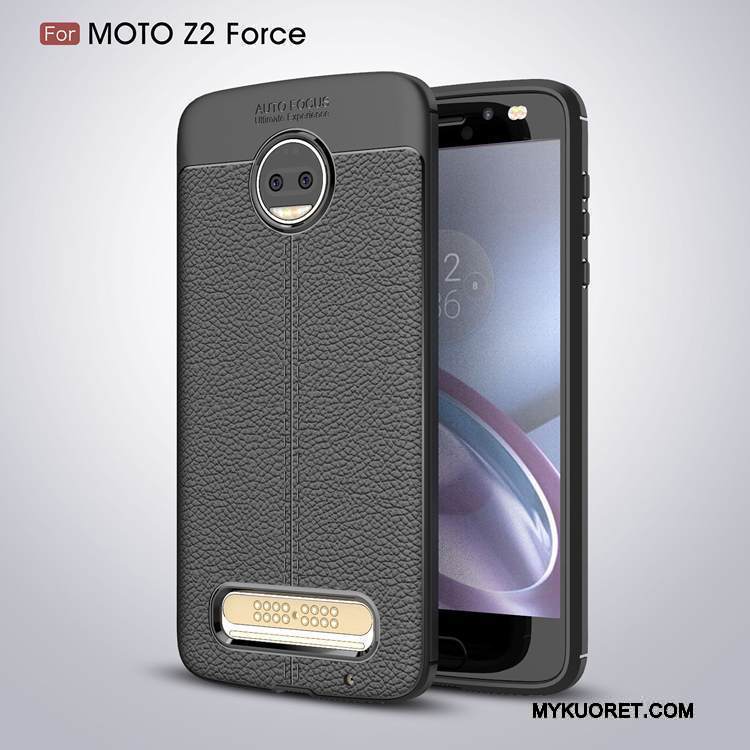 Kuori Moto Z2 Force Edition Suojaus Murtumaton Puhelimen Kuoret, Kotelo Moto Z2 Force Edition Pehmeä Neste Musta
