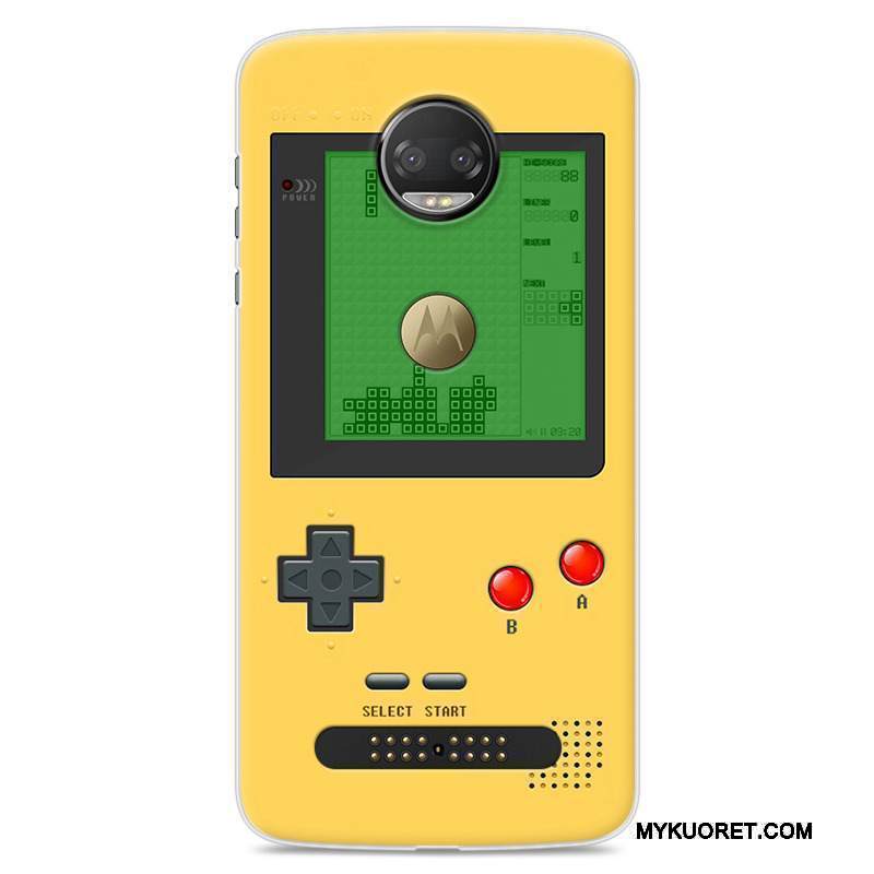 Kuori Moto Z2 Force Edition Suojaus Persoonallisuus Keltainen, Kotelo Moto Z2 Force Edition Pehmeä Neste Murtumaton Puhelimen Kuoret