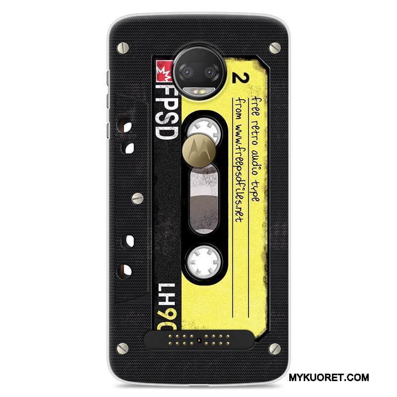 Kuori Moto Z2 Force Edition Suojaus Persoonallisuus Keltainen, Kotelo Moto Z2 Force Edition Pehmeä Neste Murtumaton Puhelimen Kuoret