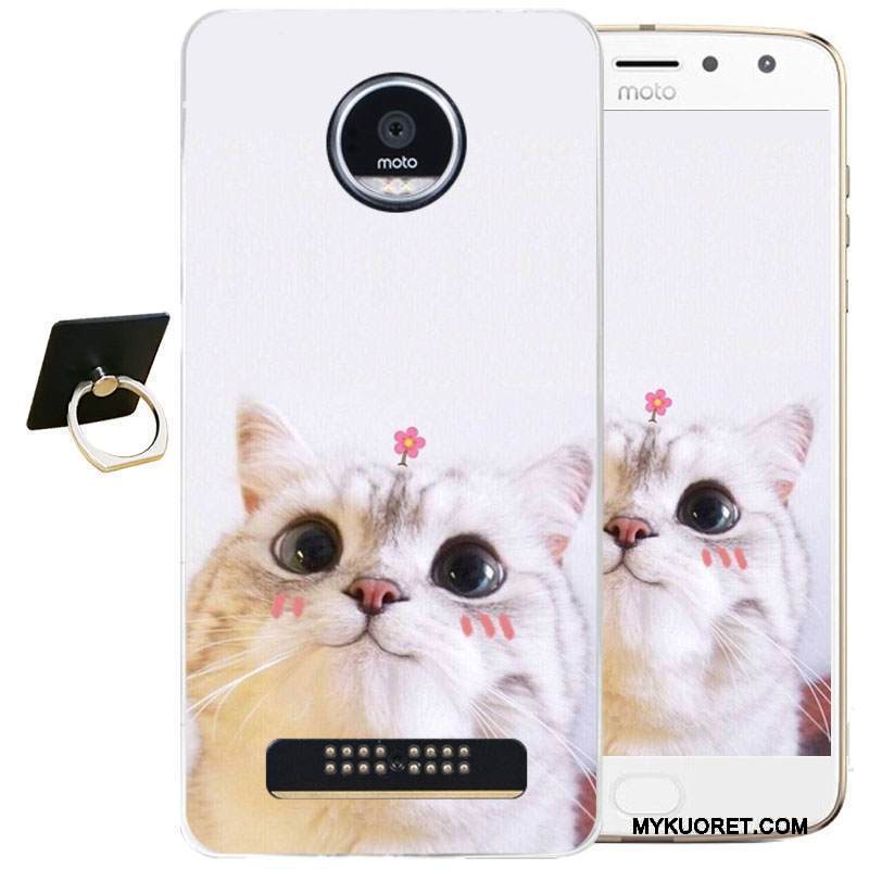 Kuori Moto Z2 Play Kohokuviointi Musta Puhelimen Kuoret, Kotelo Moto Z2 Play Silikoni Yksinkertainen