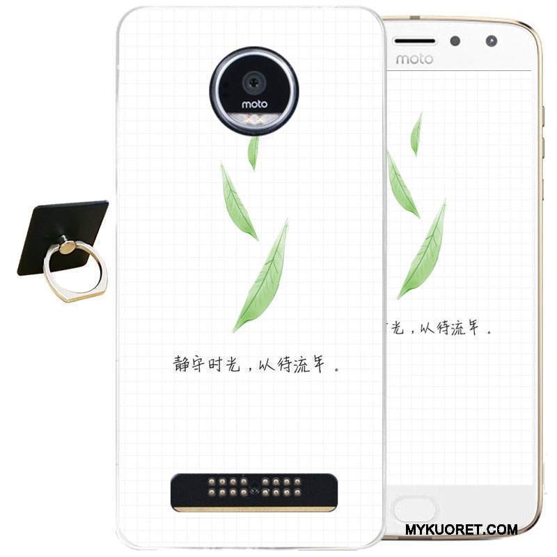 Kuori Moto Z2 Play Kohokuviointi Musta Puhelimen Kuoret, Kotelo Moto Z2 Play Silikoni Yksinkertainen