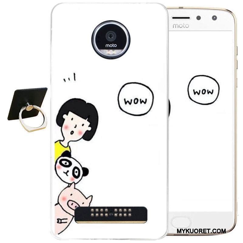 Kuori Moto Z2 Play Kohokuviointi Musta Puhelimen Kuoret, Kotelo Moto Z2 Play Silikoni Yksinkertainen
