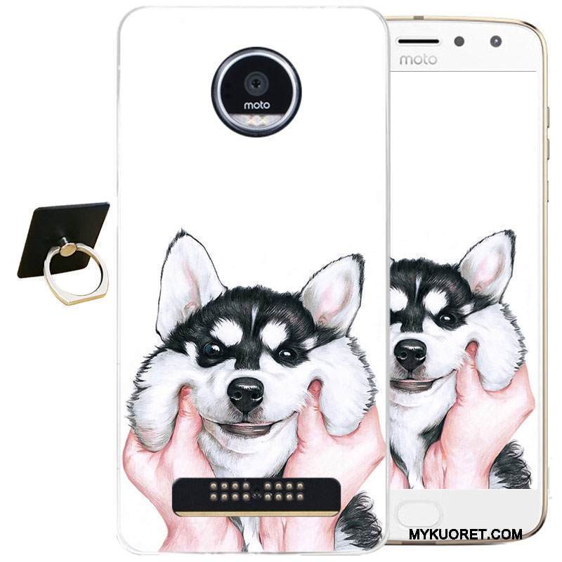 Kuori Moto Z2 Play Kohokuviointi Musta Puhelimen Kuoret, Kotelo Moto Z2 Play Silikoni Yksinkertainen