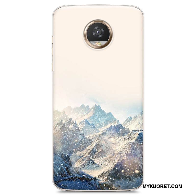 Kuori Moto Z2 Play Laukut Kova Sininen, Kotelo Moto Z2 Play Sarjakuva Puhelimen Kuoret