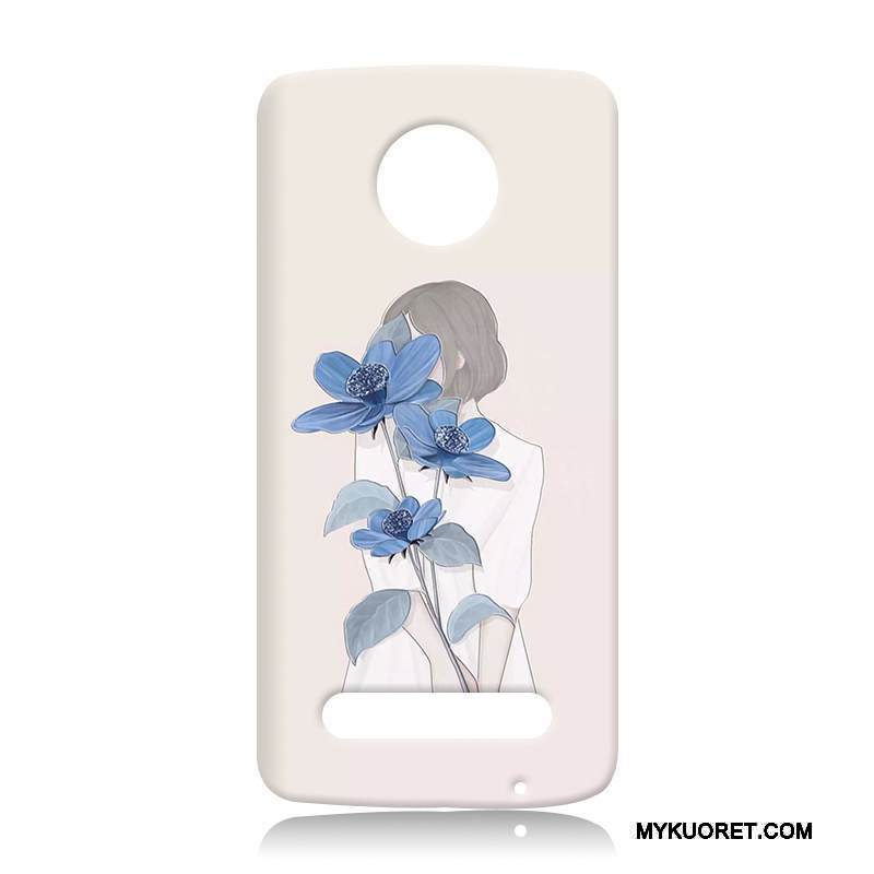 Kuori Moto Z2 Play Laukut Murtumaton Sininen, Kotelo Moto Z2 Play Silikoni Puhelimen Kuoret