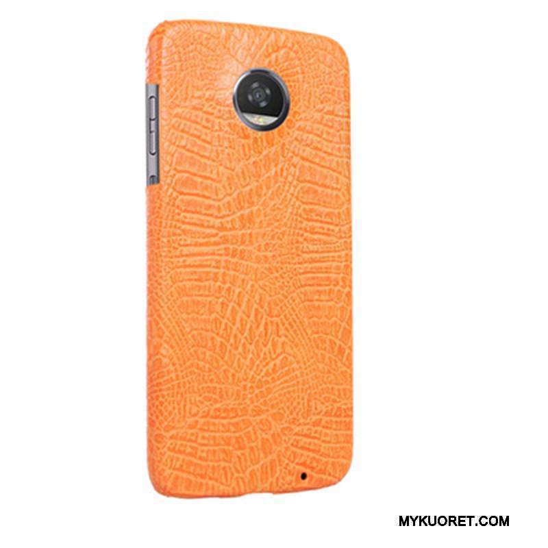 Kuori Moto Z2 Play Nahka Kukkakuvio Punainen, Kotelo Moto Z2 Play Suojaus Krokotiili Puhelimen Kuoret