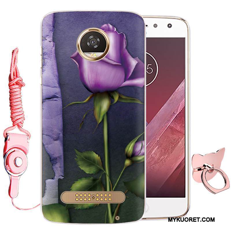 Kuori Moto Z2 Play Pehmeä Neste Sininen Puhelimen Kuoret, Kotelo Moto Z2 Play Silikoni