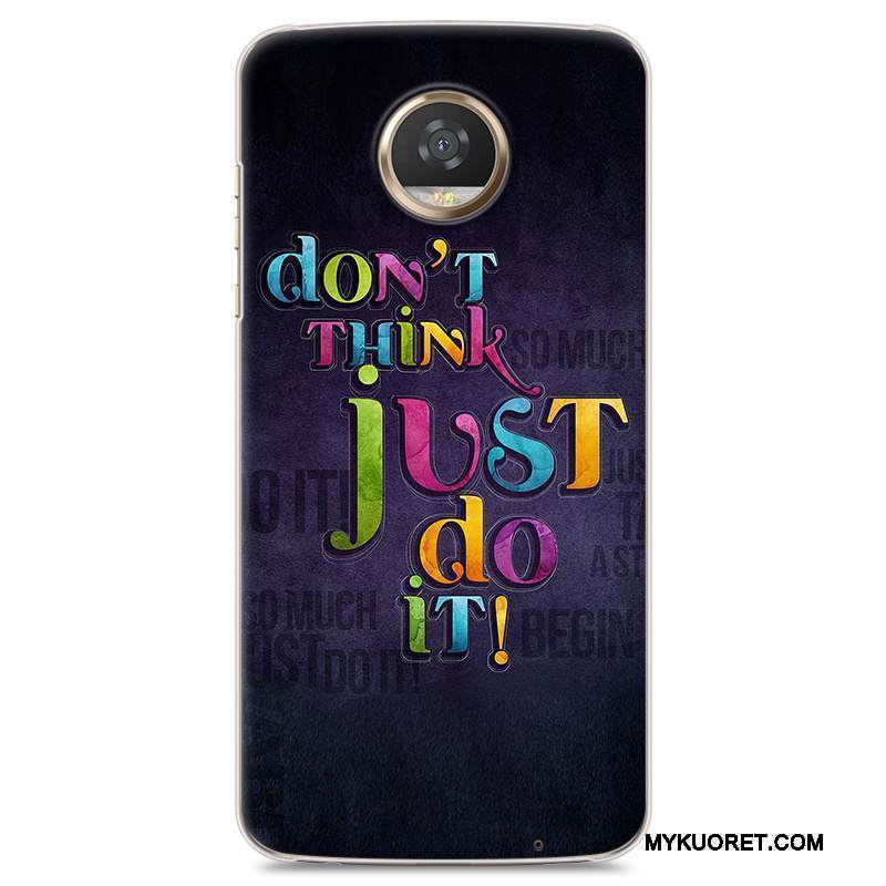 Kuori Moto Z2 Play Sarjakuva Sininen Puhelimen Kuoret, Kotelo Moto Z2 Play Maalaus Kova Persoonallisuus