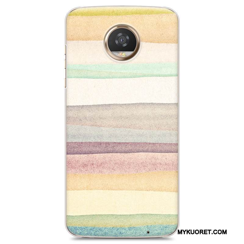 Kuori Moto Z2 Play Sarjakuva Yksinkertainen Kova, Kotelo Moto Z2 Play Suojaus Puhelimen Kuoret Sininen