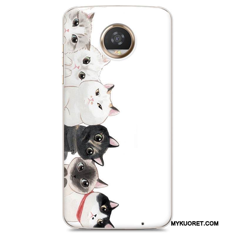 Kuori Moto Z2 Play Sarjakuva Yksinkertainen Kova, Kotelo Moto Z2 Play Suojaus Puhelimen Kuoret Sininen