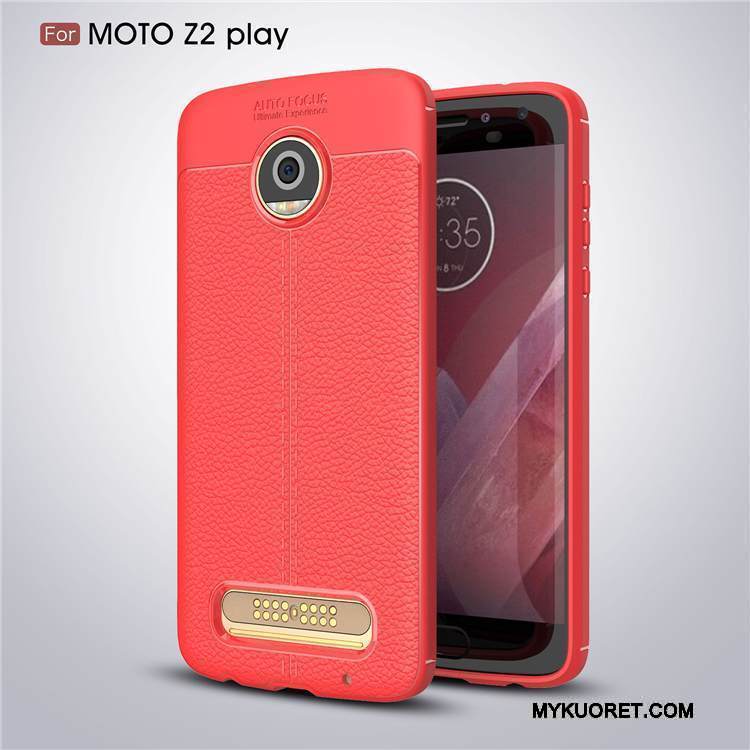 Kuori Moto Z2 Play Silikoni Kukkakuvio Puhelimen Kuoret, Kotelo Moto Z2 Play Nahka Murtumaton Musta