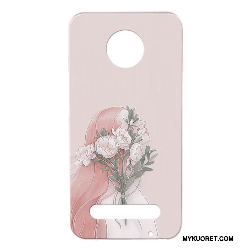 Kuori Moto Z2 Play Silikoni Puhelimen Kuoret Murtumaton, Kotelo Moto Z2 Play Pehmeä Neste Valkoinen