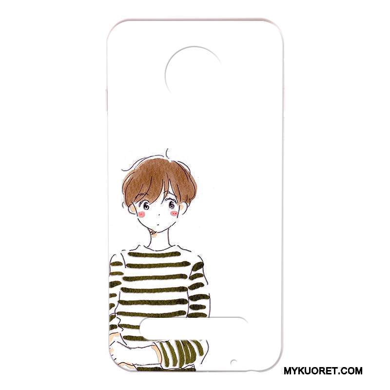 Kuori Moto Z2 Play Silikoni Puhelimen Kuoret Murtumaton, Kotelo Moto Z2 Play Pehmeä Neste Valkoinen