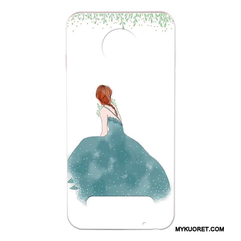 Kuori Moto Z2 Play Silikoni Puhelimen Kuoret Murtumaton, Kotelo Moto Z2 Play Pehmeä Neste Valkoinen