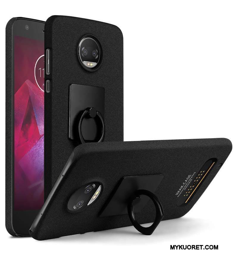 Kuori Moto Z2 Play Suojaus Pesty Suede Kova, Kotelo Moto Z2 Play Puhelimen Kuoret Sininen